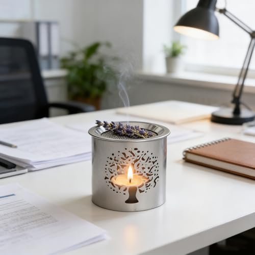 4 Stück Räuchersieb aus Edelstah, HitzebestäNdig RäUcherstöVchen Sieb Ø 10cm, Edelstahlsiebe für Duftlampen und Räucherstövchen, Edelstahl für RäUcherwerk und öLbrenner