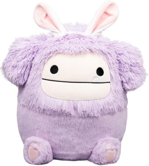 Squishmallows FuzzAMallow Official 16 inch Dilka the Lavender Bigfoot with Bunny Ears - Child's Ultra Soft Plush Toy