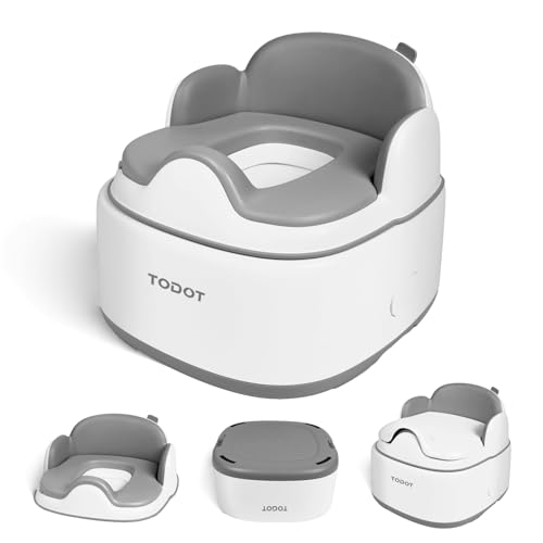 TODOT Pot Bébé Toilette 3 en 1, Potty Apprentissage De La Propreté, Pot Bébé + Réducteur WC + Marchepied Antidérapant, Multifonction pour Enfant Dès...