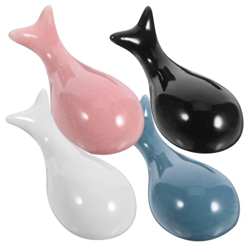 Alipis 4 Piezas Soportes de Palillos de con Diseño de de Colores Azul Negro Blanco y Rosa para Mesa de Comedor Soporte Elegante para Palillos Cucharas y Tenedores Decoración Divertida
