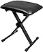 Greenpro Adjustable X Style Cushion Padded Piano Keyboard Bench- Black.