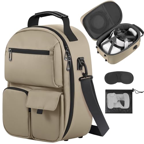 FOREGOER Carrying Case for Meta Quest 3/Quest 3S/Oculus Quest 2, Hard Travel Storage Case Compatible with Meta Oculus Quest 2 Headset, Quest Pro and Accessories, VR All-in-One Gaming Headset