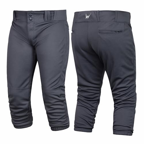 WEARCOG Premier Softball Pants | Calças de softbol para adultos com passadores de cinto na parte inf