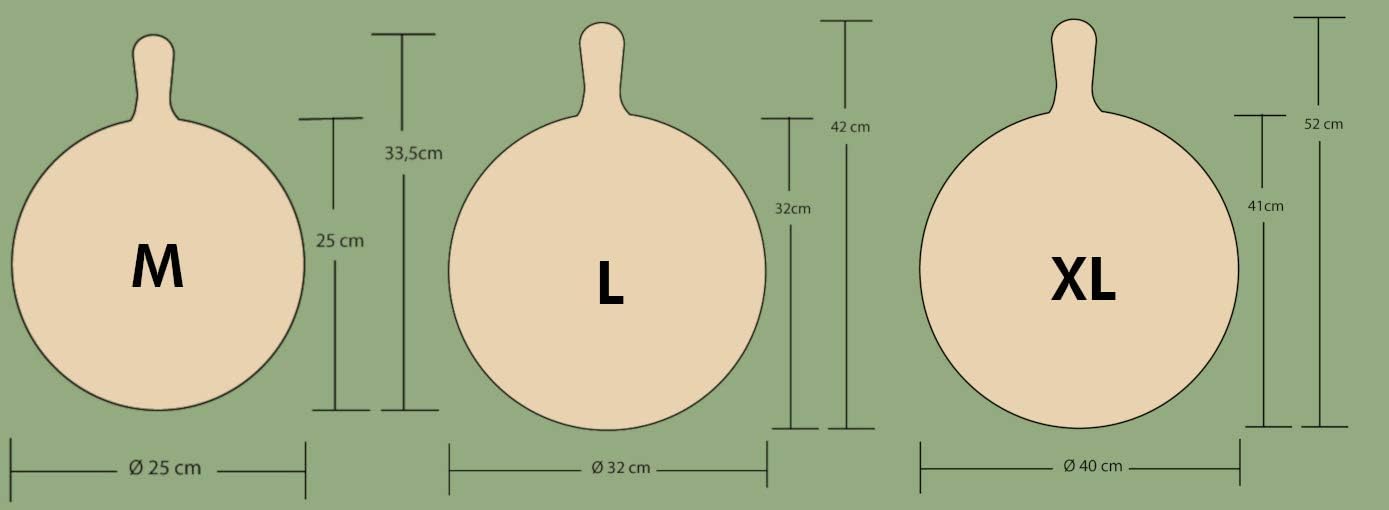 Die Schreiner - Christoph Siegel Planche à Pizza L en kit de 10 - très pratique & robuste