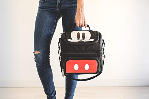 ONIVA - a Picnic Time brand - Disney Mickey Mouse Pranzo Lunch Bag - Insulated Lunch Box with Picnic Set - Lunch Cooler Bag, (Black) - Thumbnail 5
