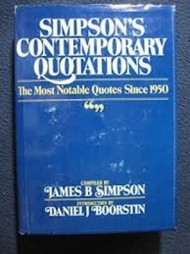 Simpson's Contemporary Quotations 0395645034 Book Cover