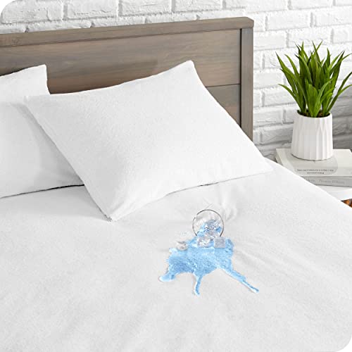 Bare Home Mattress Protector Double Size, 135x190 cm, Premium 100% Waterproof Mattress Protector, Vinyl Free