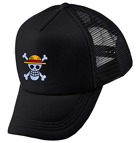 Luffy Monkey D. Casquette Ruffy Baseball Cap Basecap Zoro One Unisex Kappe Snapback Lysop Piece, Tasse:Noir