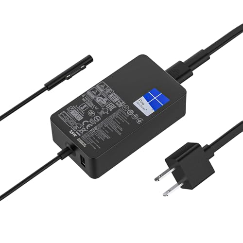 Original 65W 44W 1796 1706 1800 1625 Laptop Charger Compatible with Microsoft Surface Pro 10 9 8 7+ 7 6 Windows 5 4 3 2 Fit Model 1876 1943 1950 1958 1866 1724 1963 1769 1735 Tablet Power Supply