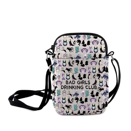 MNIGIU Food And Wine Festival Gift Bad Girl Drinking Club Villain Drinking Crossbody Bag Movie Lover Shoulder Bag