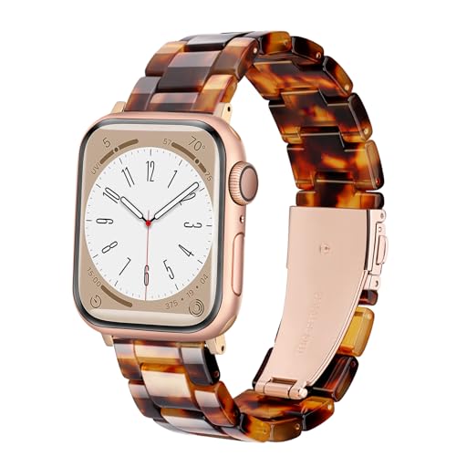 Bracelet pour Apple Watch 42mm 38mm résine écaille de tortue Série 3 2 1