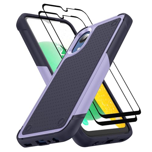 Jeylly Case for Samsung A03 Core, Dual Layer Heavy Duty Shockproof Protection Hard PC Bumper+Soft Silicone Rubber Protective Phone Case for Samsung Galaxy A03 Core, Purple
