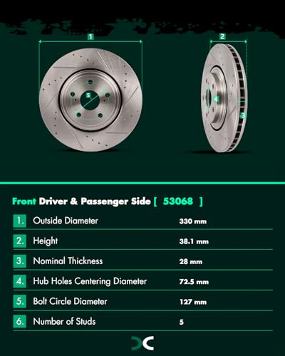 Image of SCITOO Front Rear Brake Kits Brake Rotors Brake Pad:31511;31544;D1324;D1391 | Fit For Lexus For RX350 2010-2015,For RX450h 2010-2015,For Toyota For Highlander 2014-2019,For Sienna 2011-2020