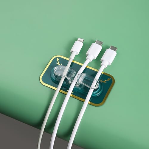 Organizador de cables adhesivo de escritorio para gestión de cables USB para PC oficina hogar miniatura 5