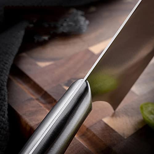 Image of 7 inch Kitchen Meat Cleaver Knife, High Carbon Stainless Steel Ultra Sharp Knife for Meat & Vegetable, for Bonning, Chopping, Cutting, Silver, Pack of 1
