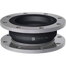 Willbrandt DN200 L=130mm 8" x 5.0" النوع 50 وصلة تمدد مطاطية كروية من النيوبرين ASME B16.5 150 رطلاً. الفلنجات