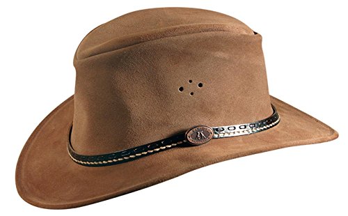 KAKADU Traders Suede Leather Hat New Mainlander 5H23 Black