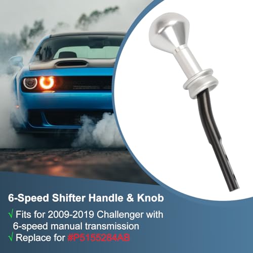 MOTOQUEEN for 2009-2019 Dodge Challenger 6-Speed Manual Shifter | Weighted Billet Aluminum | Short Throw Style Precision Gear Engagement | Upgrade Driving Experience | Replaces for P5155284AB - Image 3
