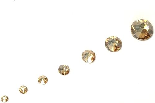 Miniatura 2 de Sombra dorada de cristal (001 GSHA) 144 piezas 2058/2088 SWAROVSKI Flatbacks con diamantes de imitación mezclados con tamaños ss5, ss7, ss9, ss12,