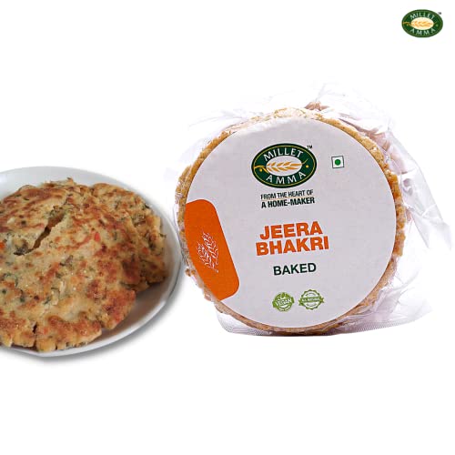 Millet Amma Baked Jeera Bhakhri - 360 Gms | (Pack of 2 - Each 180 Gms) | Ready to Eat | Best Choice for Snack Time, Parties & Events | Healthy Traditional Gujarati Snacks..