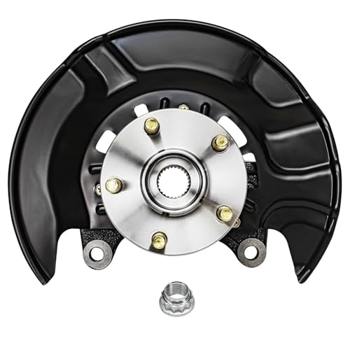 Image of Detroit Axle - Front Left Steering Knuckle for 2009-2013 Toyota Corolla Matrix 2010 2011 2012 Steering Knuckle & Wheel Bearing Hub Assembly Driver Side Replacement