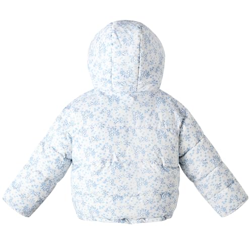 Little Girls Winter Snow Coat Puffer Jacket with Hood Floral Padded Kids Clothes2