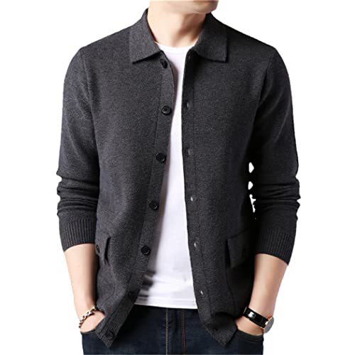 Pull homme laine cachemire chaud gris XXXXL avec poche : finis les vêtements froids et serrés