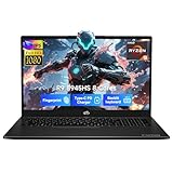 NIMO 17.3 Gaming-Laptop Ryzen 9 8945HS (i9-13900H) 32GB RAM, 2TB SSD, Radeon 780M, USB-C 4.0 AI-Enhanced for Copilot VR Ready, PD 100W Backlit KB Fingerprint Unlock, Gaming Student Office Business