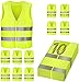 PRASACCO High Visibility Safety Vest, Yellow Safety Vest, 28 x 27 inch, Fluorescent Motorcycle Auto, High Visibility, XXXL, Washable, Wrinkle Free, for Outdoor Works, Cycling, Walking,Sports