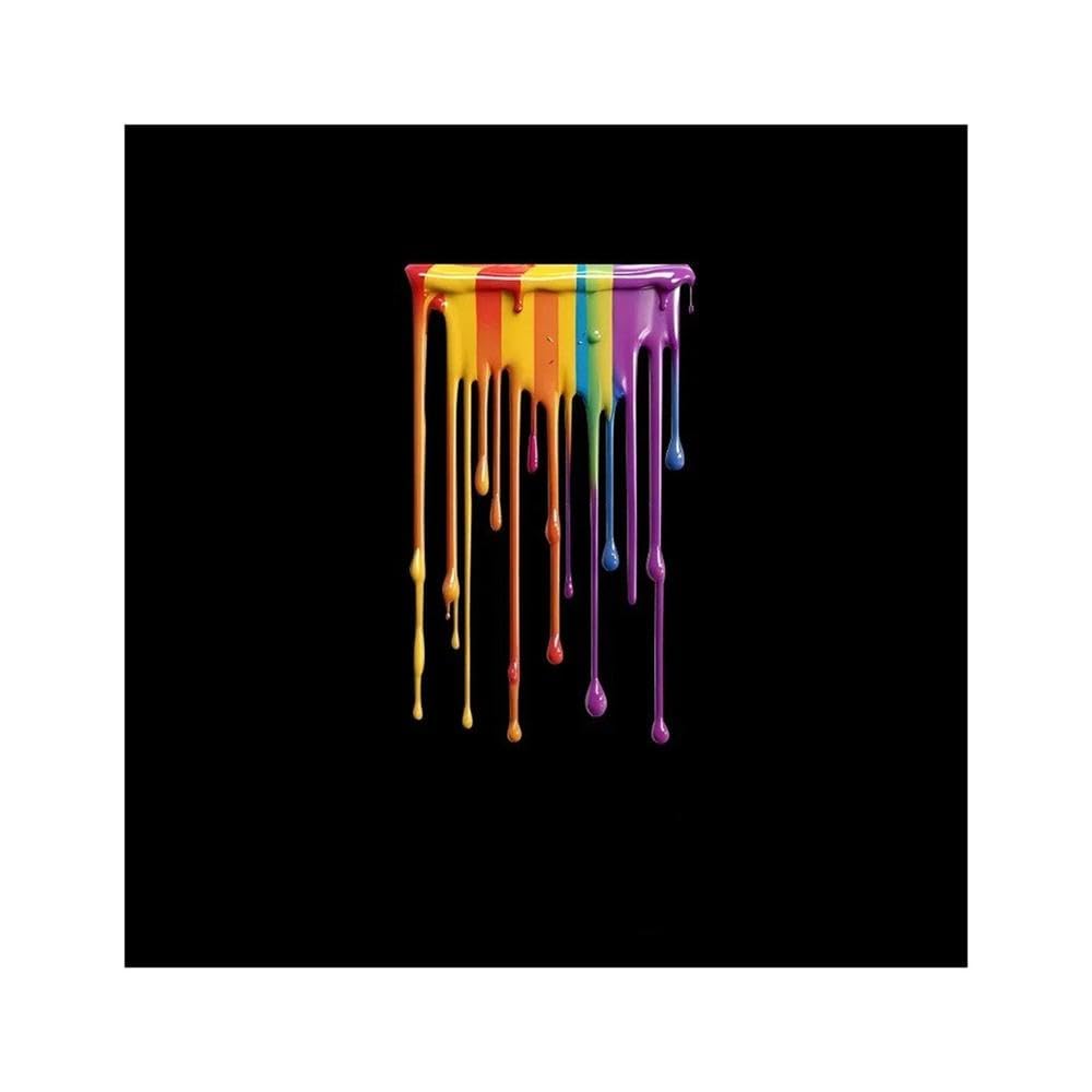 Auto Accessory Fluid Rainbow Body Bumper Self-Adhesive Vinyl Decals Auto Accessories Scratch Covering Decoration(B,18cm)