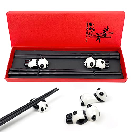 Bacchette Per Bambini A Forma Di Panda - Set Di Posate Per Imparare A Mangiare - Riutilizzabili E Colorate