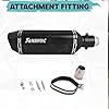 Universal Motorcycle Exhaust Silencer Muffler, Black Stainless Steel, with DB Killer, Compatible with KTM, Kawasaki, Honda, TVS, and Bajaj