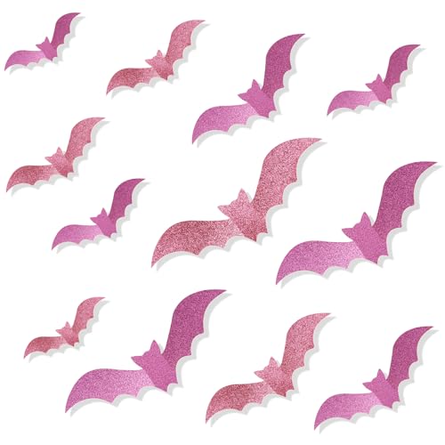 CORNER LACE Halloween 3D Glitter Paper Bats Wall...