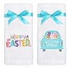 Maracco 2 pack easter hand towels cotton embroidered easter farmhouse home decoration bathroom kitchen dish towels gift  urban country home decor