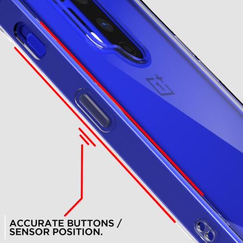 Image of Outlouders Back Cover for OnePlus 8 Pro Clear Transparent PC + TPU Bumper Case with Raised Edges for Shockproof Protection (Transparent)