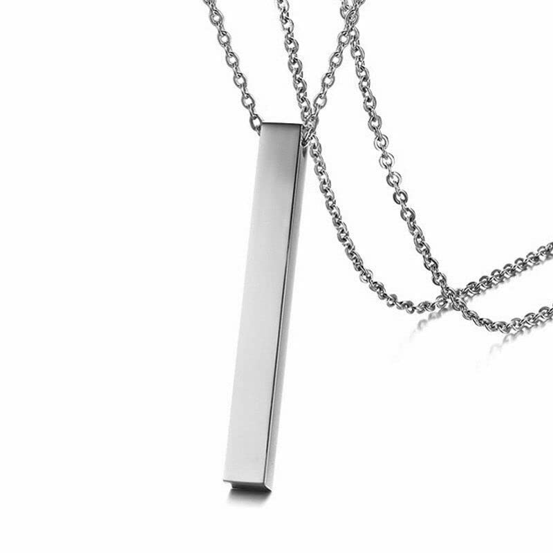 Mens Jewellery 3D Cuboid Vertical Bar/Stick Stainless Steel Locket Pendant Necklace for Boys and Men (B0BC9CCBVK) Amazon Price History, Amazon Price Tracker