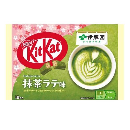 Amazon.co.jp: ネスレ キットカット伊藤園抹茶ラテ味 10枚入 : 食品