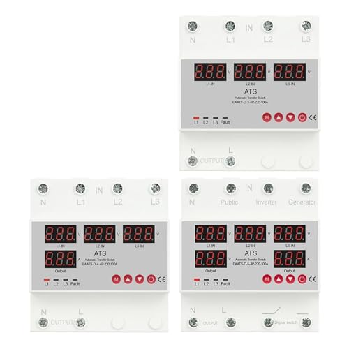 Inverseur ATS 3 phases 100A avec écran triple pour basculement de puissance automatique