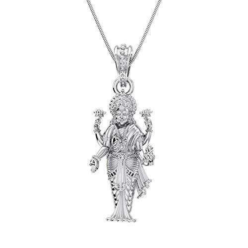 Akshat Sapphire Sterling Silver (92.5% purity) God Kartikeya Pendant for Men & Women Pure Silver Lord Locket for Good Health, Wealth
