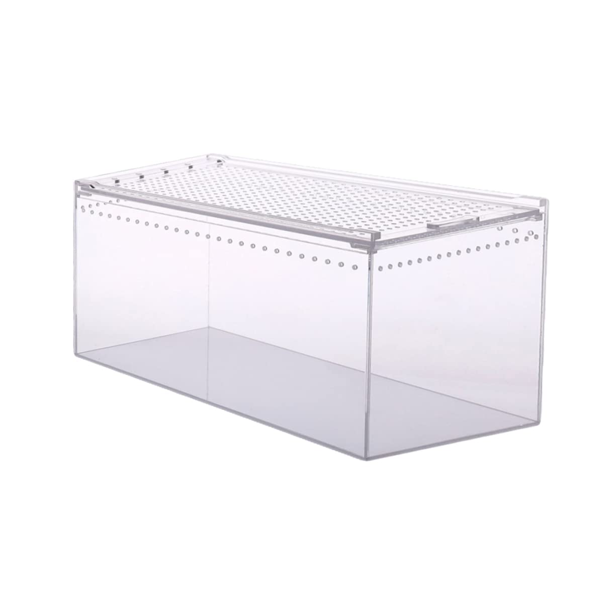 Caja de Reptiles Transparente de Acrílico, Diseño Antifugas | Hábitat de Cría, Alimentación de Agua y Comida, Uso para Serpientes y Otros Reptiles