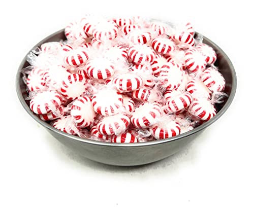 American Old Fashioned Peppermint Starlights Mints Hard Candy Discs Individually Wrapped Bulk 3 Lb's 200+ Pcs (48-Oz) #TOP4