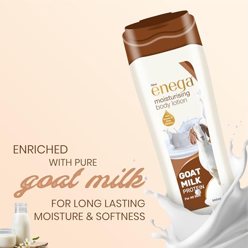 Image of Enega Goat Milk Protein For All Skin Non Grassy & Deep Nourish Moisturizing Body Lotion for Men & Women - 500 ML (Pack of 1)