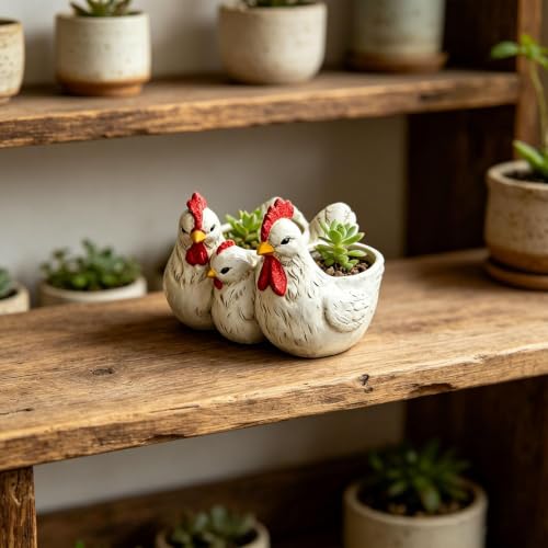 Pots de fleurs en résine durables pour petits espaces de maison - 4
