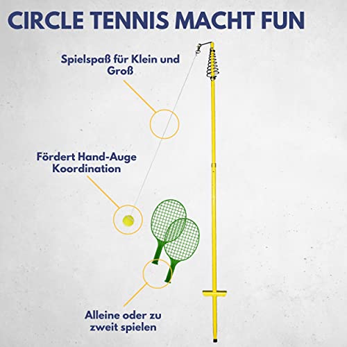 Best Sporting Twistball Ersatzball mit Schnur I Tennisball an Schnur mit Karabiner I Circletennis Ersatzball