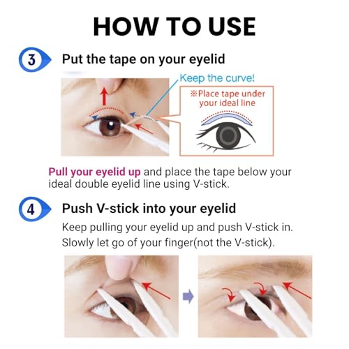 D-UP Wonder Eyelid Tape Waterproof Eyelid Stickers, 120 Pc Double Sided Adhes...