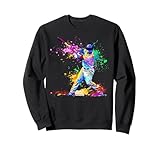 Photo Gallery colorful baseball amante giocatore di baseball splash art felpa Photo Gallery colorful baseball amante giocatore di baseball splash art felpa
