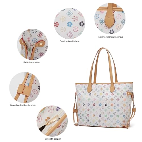 Image of Women Fashion Synthetic Leather Handbags Tote Bag Shoulder Bag Top Handle Satchel Purse Set