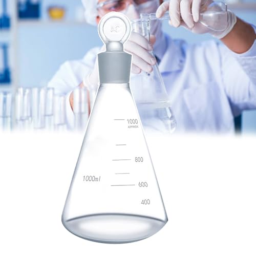 Fiole Erlenmeyer en verre de 1000 ml à col étroit avec bouchon