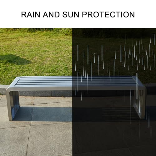 Banc de jardin en acier inoxydable au design épuré et finitions de luxe