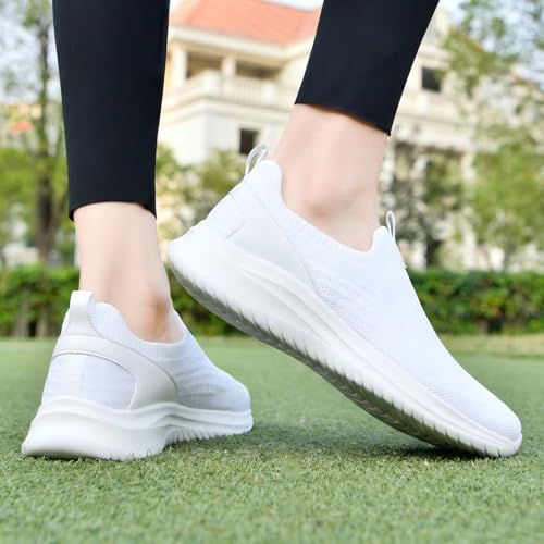 Image of TIOSEBON Women's Walking Tennis Shoes Knit Comfortable Slip on Breathable Mesh Lightweight Sneaker